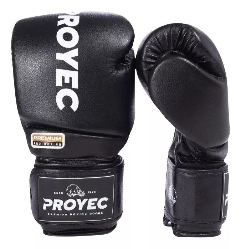 Guante Boxeo Premium Black 16 oz-Proyec - Rokafit