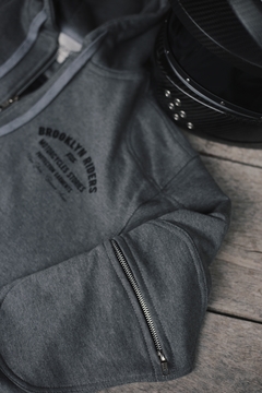 CHICAGO GREY HOODIE - Brooklyn Moto Co.