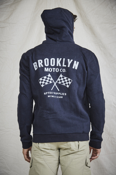 CHICAGO HOODIE - BLUE NAVY - Brooklyn Moto Co.