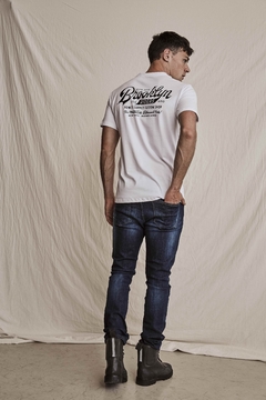 Brooklyn White Vintage Power T-Shirt - buy online
