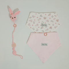 Mini Set con Portachupete rosa - comprar online