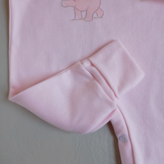 Enterito de algodón con cubrepie estampado rosa - comprar online