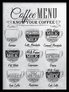 CUADRO COFFEE MENU WHITE