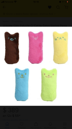 Juguete para gatos peluche con Catnip sonoro muy divertido - Happy Pets