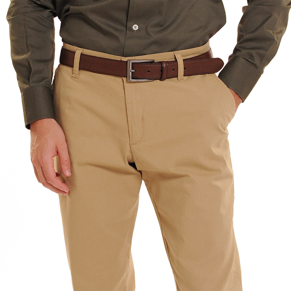 Pantalon de gabardina marron hombre hot sale