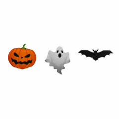 Faixa decorativa halloween abóbora morcego e fantasma Ponto das Festas