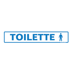 Placa Sinalize 05x25cm poliestireno toilette masculino