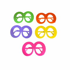 Óculos plástico zoião com 12 unidades cores Ponto das Festas