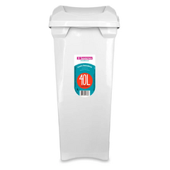 Lixeira 40 litros basculante branca Sanremo - comprar online