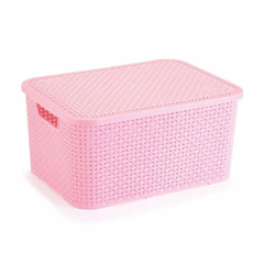 Organizador Rattan rosa baby 7 litros - Monte Libano