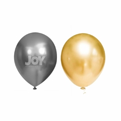 Balão 08 metalizado com 50 unidades Joy