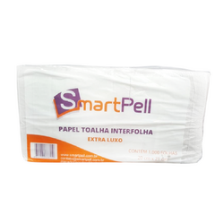 Papel toalha interfolha extra luxo Smartpel com 1000 folhas