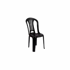 Cadeira plástica sem apoio de braço preta bistro Mor