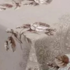 Toalha térmica de mesa 1,40 metros dekorama roma floral bege Bella Casa