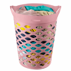 Cesta organizadora 44 litros circular rosa Sanremo - comprar online