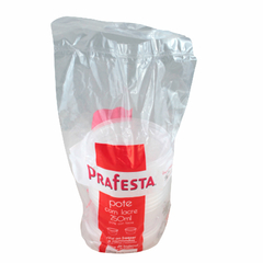 Pote Prafesta redondo com lacre 250ml pacote com 10 unidades - comprar online