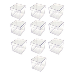 Caixinha Acrílica Quadra 5 por 5 Com 10 Unidades Cristal Drex - comprar online