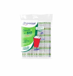 Canudo Biodegradável Flexível Tamanho 23 Centímetros e 0,8 Centímetros de Diâmetro para Milk Shake Pacote Com 100 Unidades Strawplast - comprar online