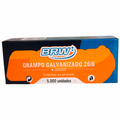 Grampo 26/6 Galvanizado Caixa Com 5000 Unidades BRW - comprar online
