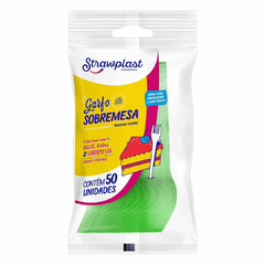 Garfo para Sobremesa Pacote Com 50 Unidades Cores Strawplast - loja online