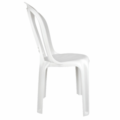 Cadeira plástica sem apoio da cor branca