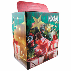 Caixa para cesta de natal 22x15x26 maletinha de natal - HP Plásticos e Utilidades