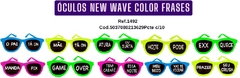 Óculos plástico new wave color com frases com 10 unidades