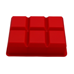 Forma para gelo de silicone vermelho 6 cubos Mor 8555 - comprar online