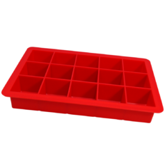 Forma para gelo de silicone vermelho 15 cubos Mor 8556 - comprar online