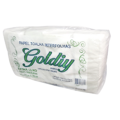 Papel toalha interfolha 100% celulose 22x20cm 500gramas Goldiy na internet