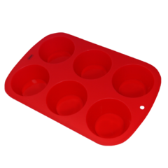 Assadeira de silicone para cupcake muffin vermelha Mor 8508 - comprar online