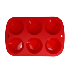 Assadeira de silicone para cupcake muffin vermelha Mor 8508 na internet