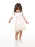 Sandália flor pérola branco menina infantil alta qualidade juju shoes - comprar online