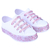 Tênis branco rosa glitter infantil menina alta qualidade juju shoes