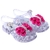 Sandália laço strass cristal rosa infantil menina alta qualidade juju shoes