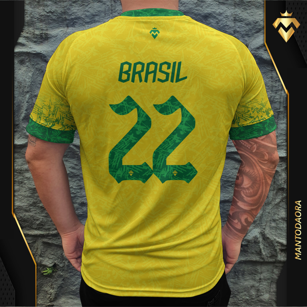 Camisa Brasil Amarela 22 - Camisas Manto Daóra
