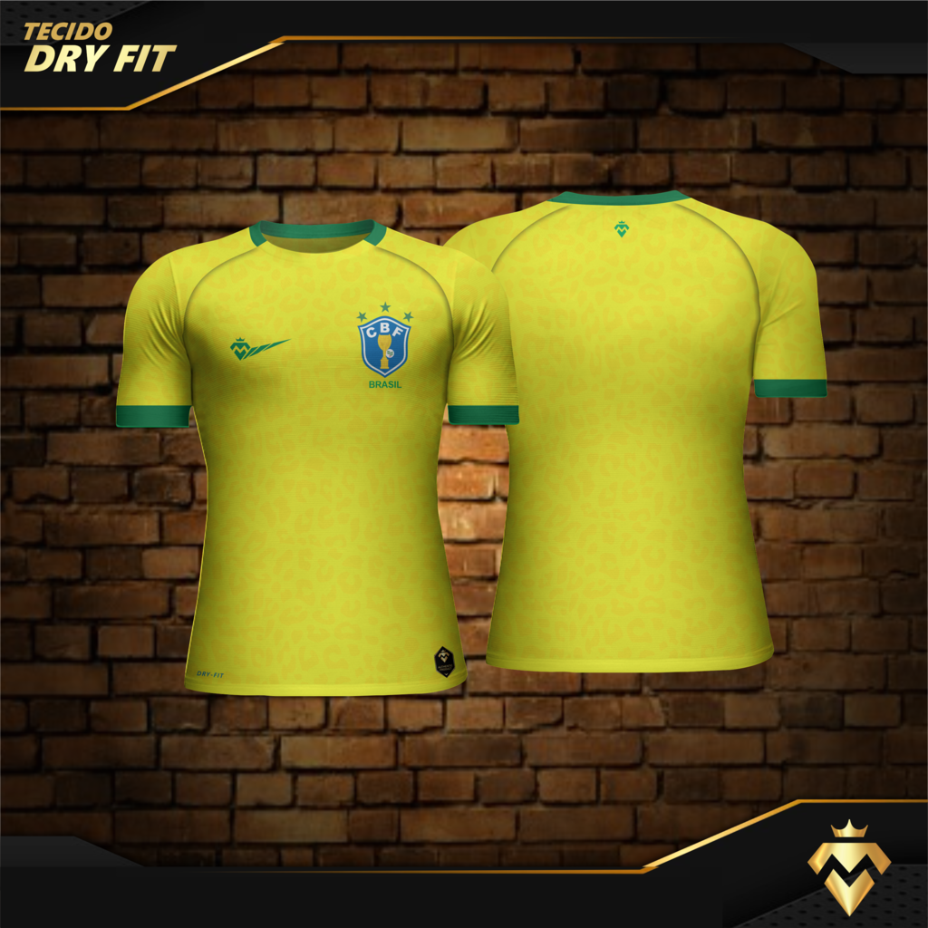 Camisa Brasil Amarela 3 - Camisas Manto Daóra