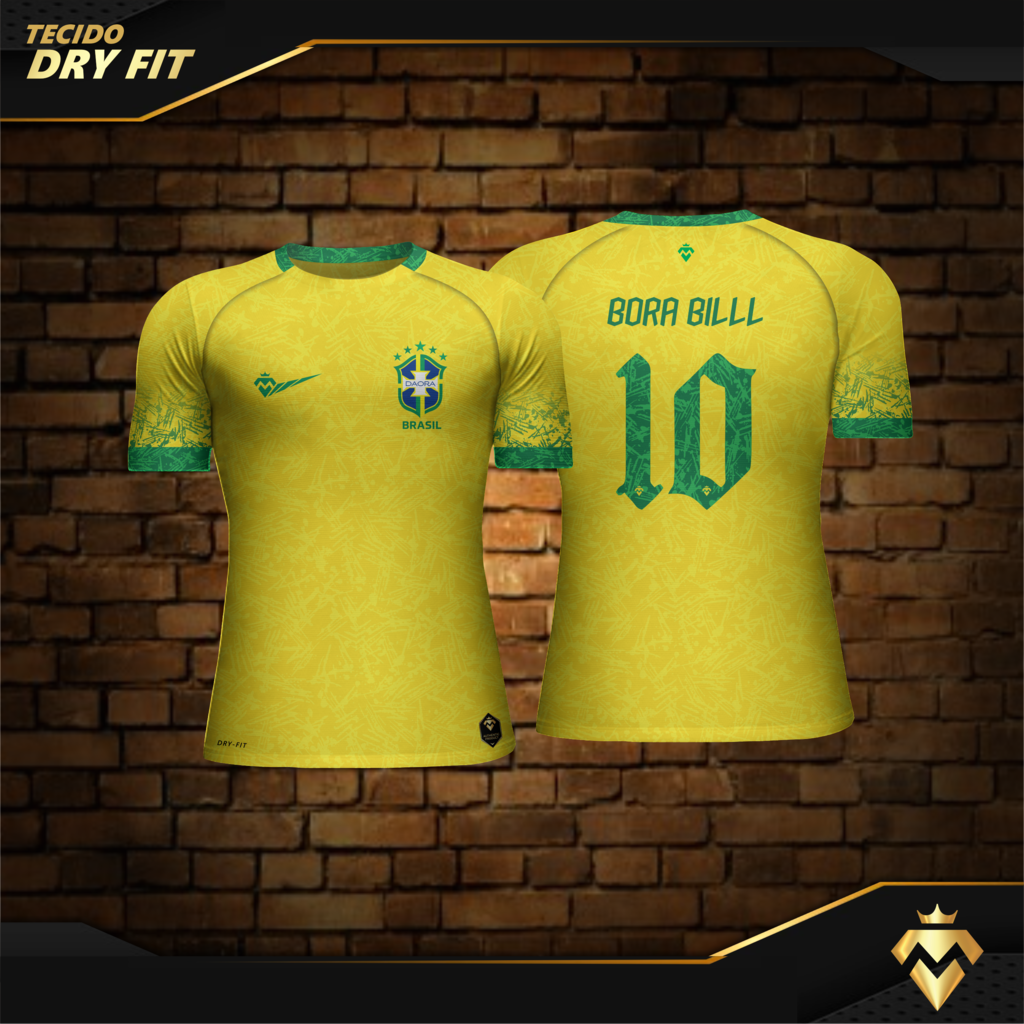 Camisa Brasil Amarela 1 - Camisas Manto Daóra