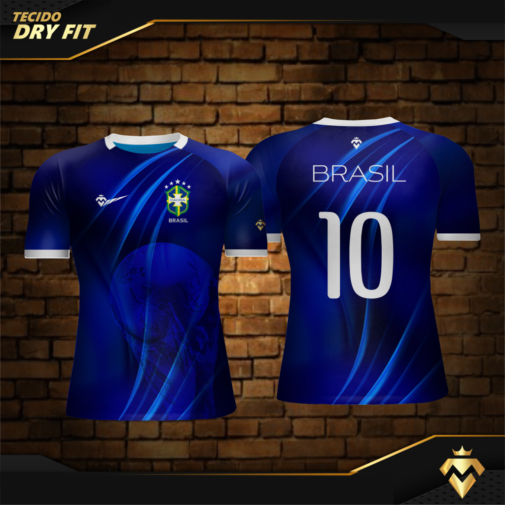 Camisa Brasil Azul - Comprar em Camisas Manto Daóra