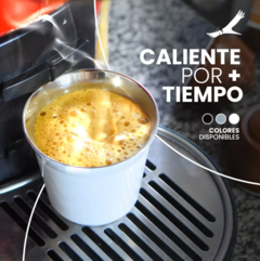 Taza Acero Inoxidable Café Estilo Nespresso Deli 160ml Blanca en internet