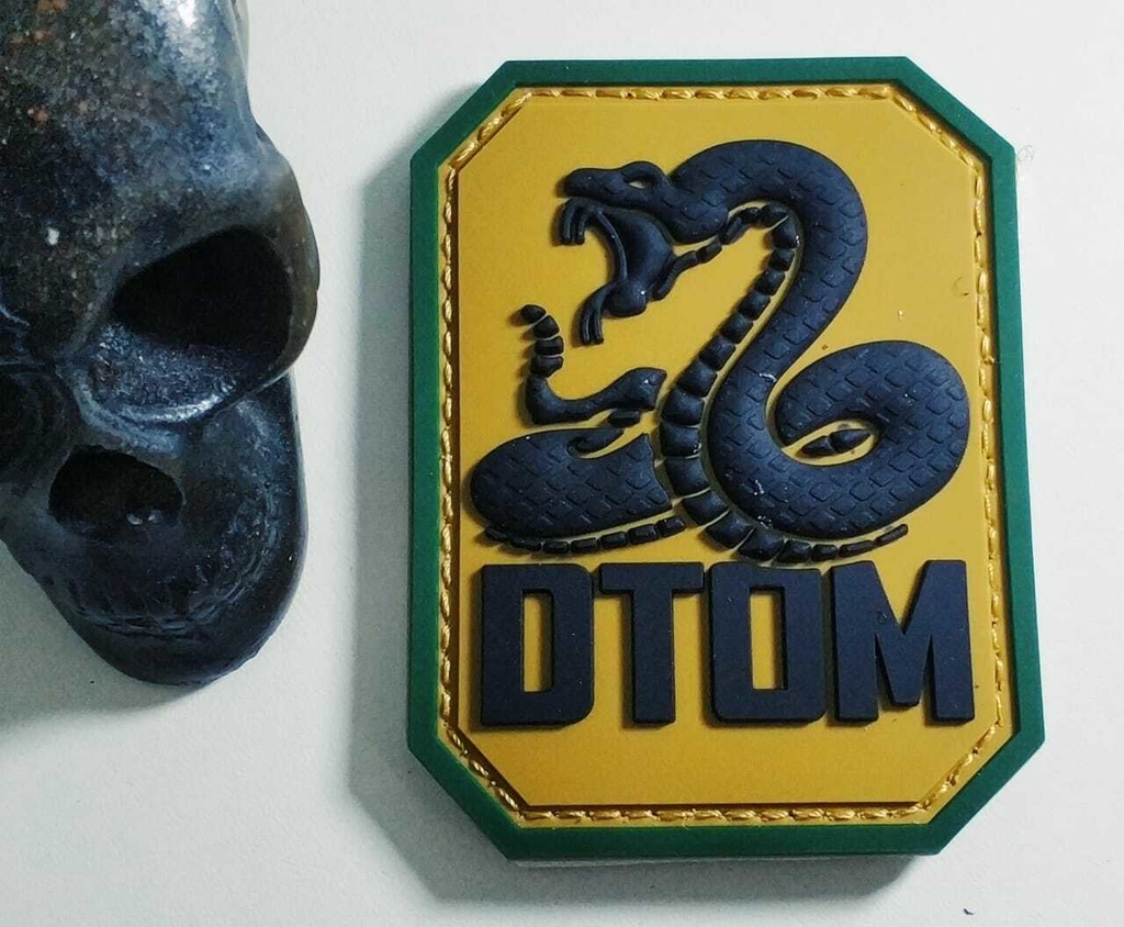 Patch Don't Tread on Me DTOM Snake - Yellow & Green Edition - 6 x