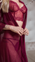 Robe Jardim Secreto - robe em tule macio com leve transparência marsala na internet