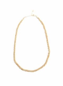 Choker Trançada Veneziana com Banho em Ouro ou Ródio Branco