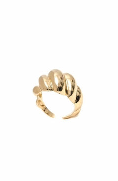 Anel Croissant com Banho em Ouro 18K - Tam G