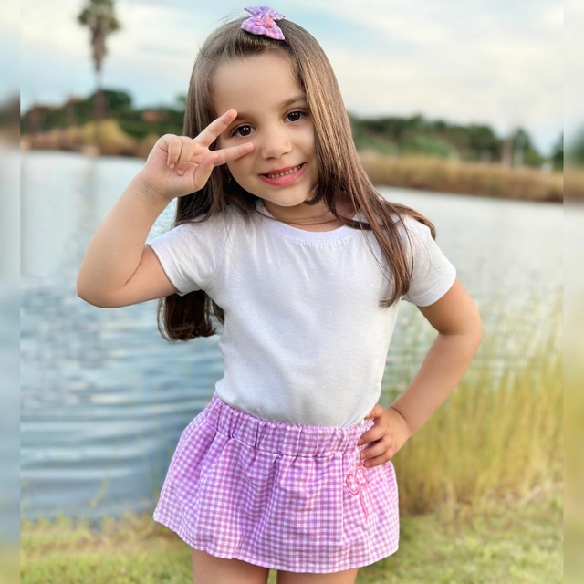 CONJUNTO XADREZ ROSA E BRANCO – G&G Babies