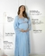 LANÇAMENTO - Camisola e Robe Longo Maternidade de Transpassar - Azul Claro Frozen - Tecido Fluity - comprar online