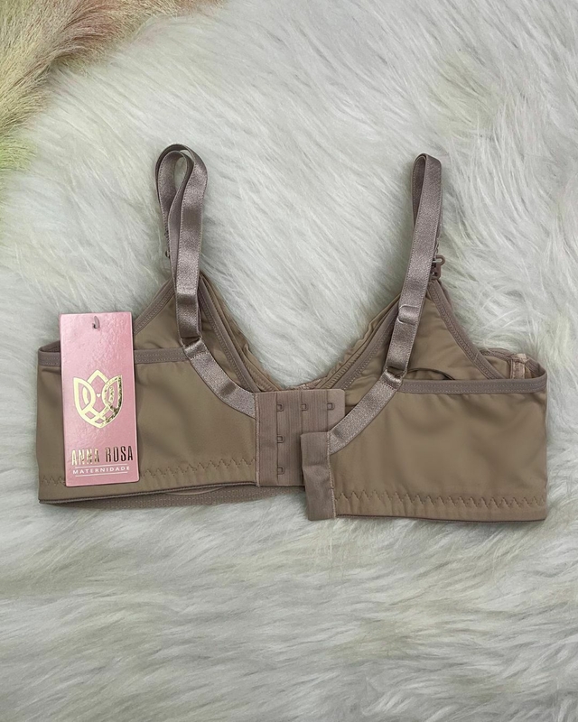 Pale Brown Maternity Bra without Rim without Bulge