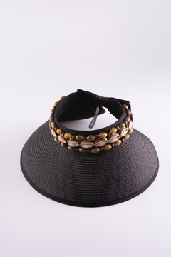 Chapéu de palha bordado em buzios - comprar online