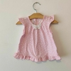 MUSCULOSA - MINIMIMO - TALLE 15 A 18 MESES - ROSA MOTIVO CORAZONES