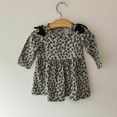 VESTIDO ML - CARTER´S - TALLE 6 MESES - GRIS MOTIVO ANIMAL PRINT